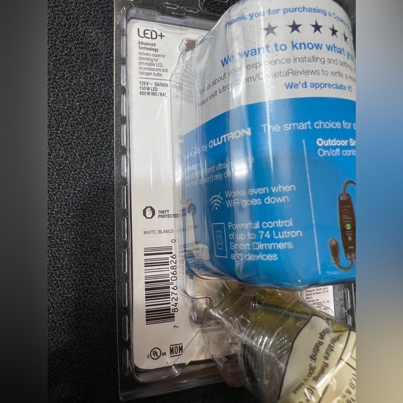 *BRAND NEW* •Lutron Caseta• ORIGINAL WIRELESS SMART DIMMER (PD-6WCL-WH-R) - Picture 4 of 4